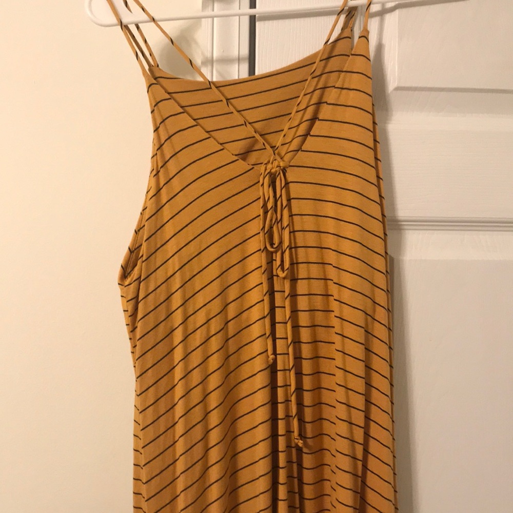 Yellow Striped Dress MISSGUIDED